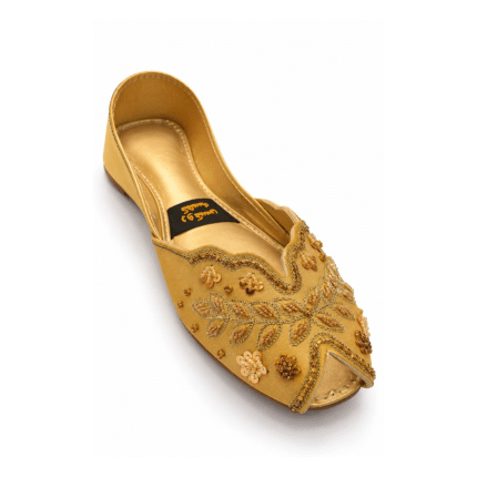 Embroidered Peep-Toe Khussa