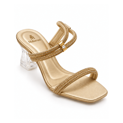 Crystal Arc Heels Champagne Gold